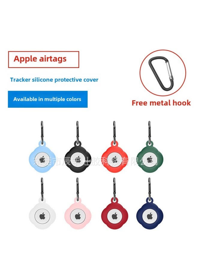 Generic - Applicable For Apple Airtags Tracker Protective Cover Soft Silicone Protective Shell Positioning Pet Portable Case-Color:Dark Green-Applicable Model:Airtags Anti-lost Device Shell (water Drop Type) - Image 1
