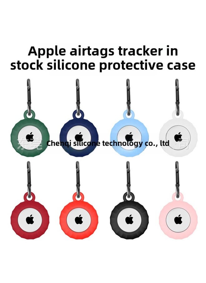 Generic - Applicable For Apple Airtags Tracker Protective Cover Soft Silicone Protective Shell Positioning Pet Portable Case-Color:Dark Green-Applicable Model:Airtags Anti-lost Device Shell (water Drop Type) - Image 1