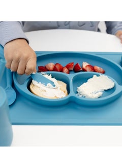 ezpz Happy Utensils - 100% Bpa Free Fork, Spoon & Knife For Toddlers + Preschoolers + Self-Feeding- 24 Months+ - Blue  - Image 4