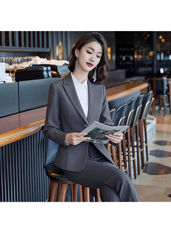 ROMON Fashion Minimalist Women'S Blazer, Business Commuter Casual Suit Jacket, Single-Breasted Slim-Fit Casual Blazer For Women - Image 3