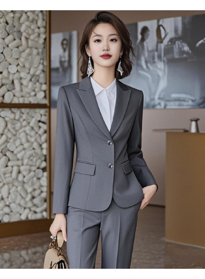 ROMON Fashion Minimalist Women'S Blazer, Business Commuter Casual Suit Jacket, Single-Breasted Slim-Fit Casual Blazer For Women - Image 1
