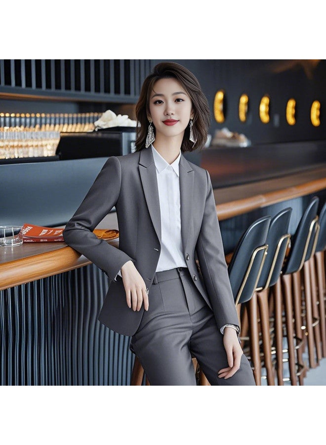 ROMON Fashion Minimalist Women'S Blazer, Business Commuter Casual Suit Jacket, Single-Breasted Slim-Fit Casual Blazer For Women - Image 5