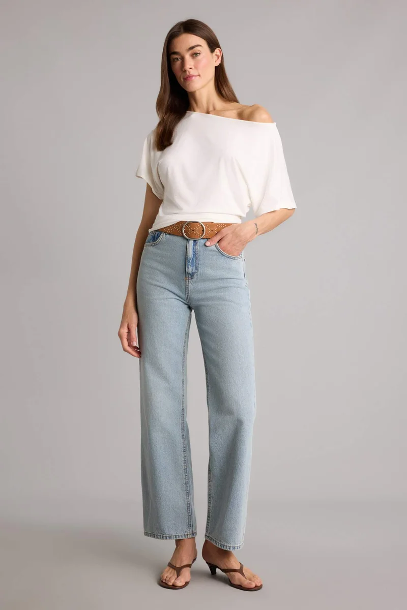 ديفاكتو Slim Fit One Shoulder Short Sleeve T-Shirt