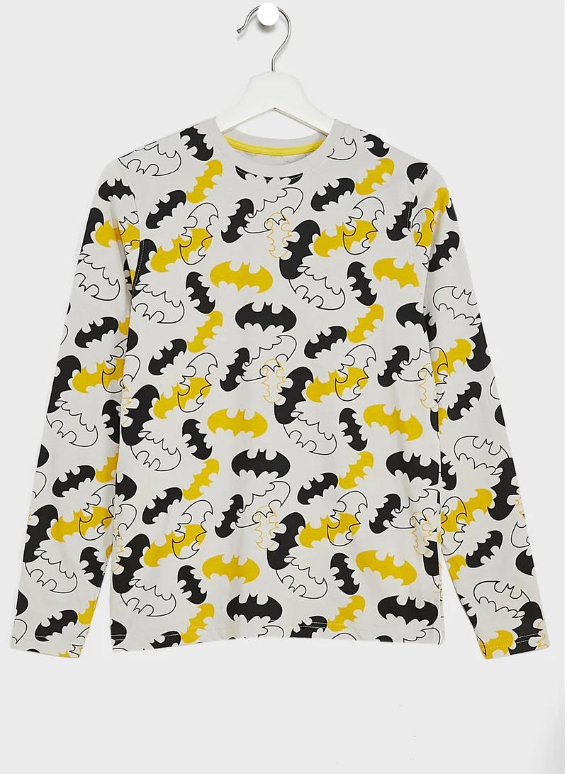 Warner Bros Youth Batman Logo Pyjama Set