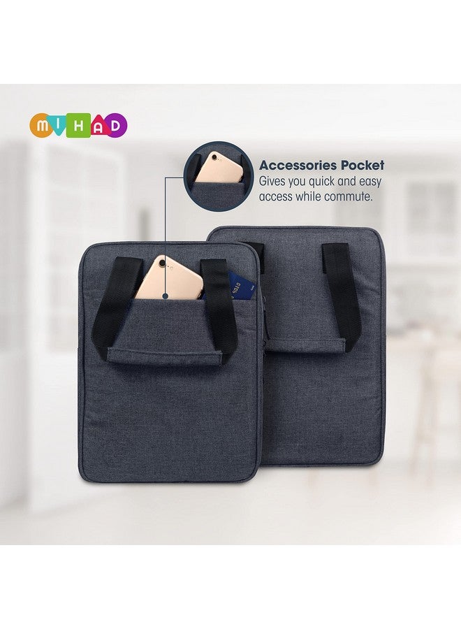 MIHAD Travel Tiffin Bag | Lunch Bag | Storage Bag for Office, College, School & Picnic, Material Polyester Capacity- 8 Liter & Size 11.5" x 8.5" x 5" (Grey) - Image 3