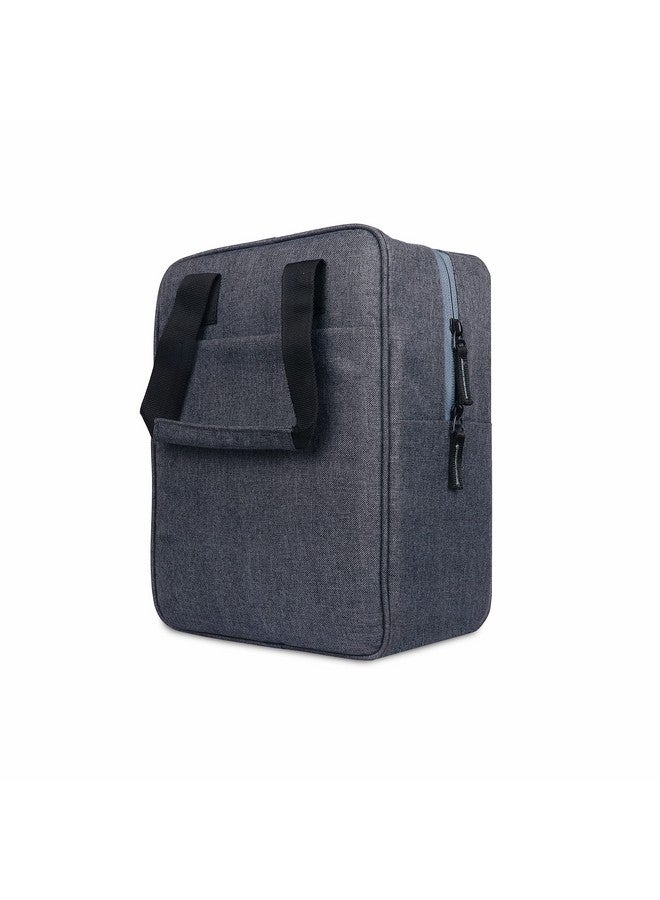 MIHAD Travel Tiffin Bag | Lunch Bag | Storage Bag for Office, College, School & Picnic, Material Polyester Capacity- 8 Liter & Size 11.5" x 8.5" x 5" (Grey) - Image 1