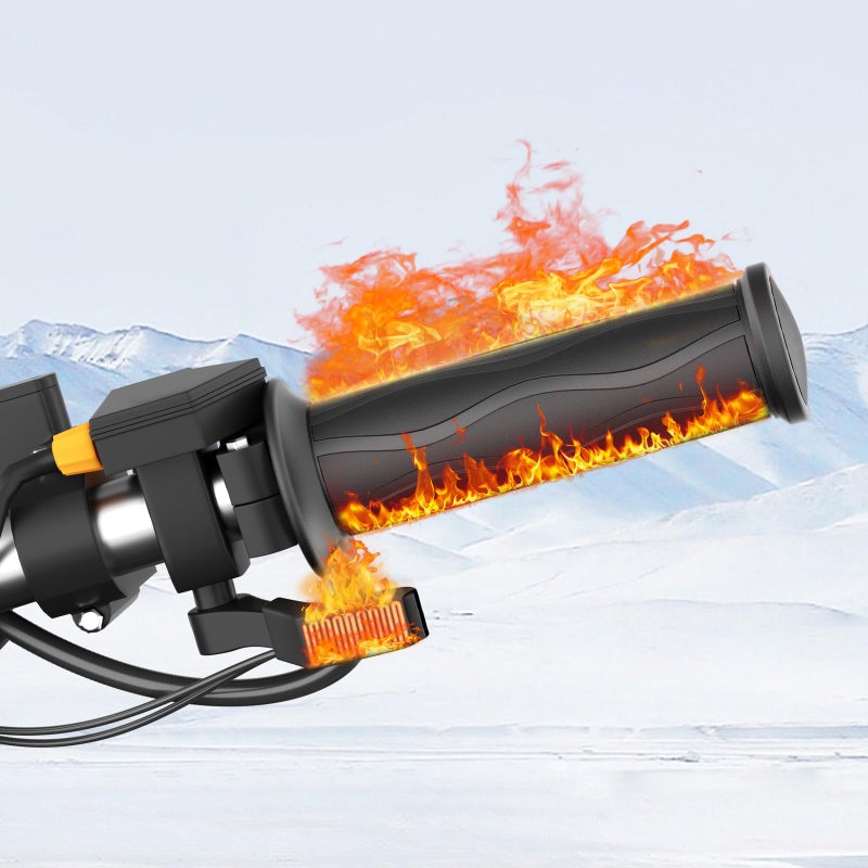 OXWIND Heated Grip with Thumb Warmer Kit, Heated ATV Grips, 12V 7/8 Electric Heating Motorcycle Hand Warmer, 5 +1 Heat Settings, IP67 Waterproof, Handlebar Heater Riding Gear Accessories - Image 1