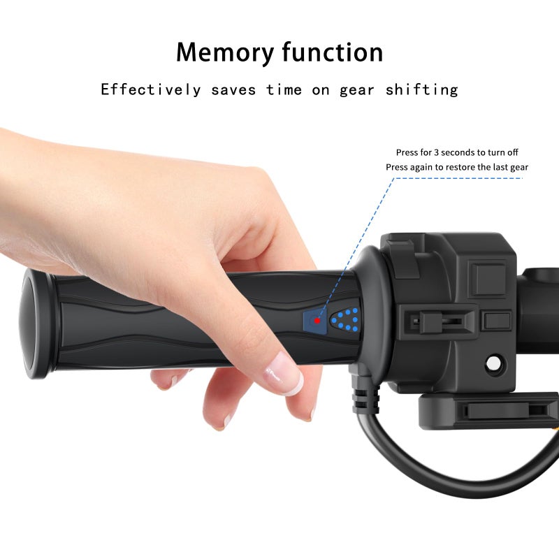 OXWIND Heated Grip with Thumb Warmer Kit, Heated ATV Grips, 12V 7/8 Electric Heating Motorcycle Hand Warmer, 5 +1 Heat Settings, IP67 Waterproof, Handlebar Heater Riding Gear Accessories - Image 4