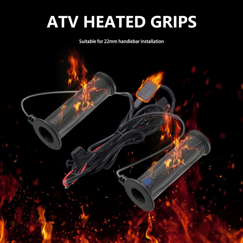 OXWIND Heated Grip with Thumb Warmer Kit, Heated ATV Grips, 12V 7/8 Electric Heating Motorcycle Hand Warmer, 5 +1 Heat Settings, IP67 Waterproof, Handlebar Heater Riding Gear Accessories - Image 2