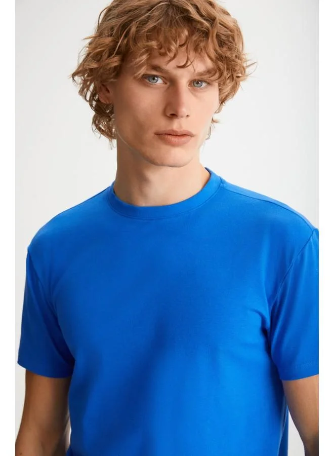 GRIMELANGE Grimelange Tiago Men's Sax Blue T-Shirt