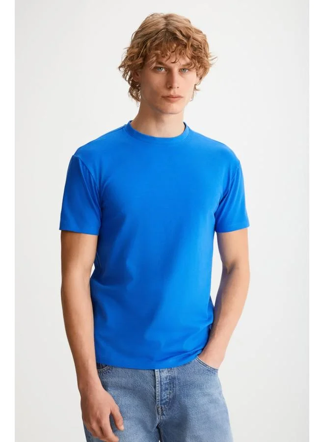 GRIMELANGE Grimelange Tiago Men's Sax Blue T-Shirt