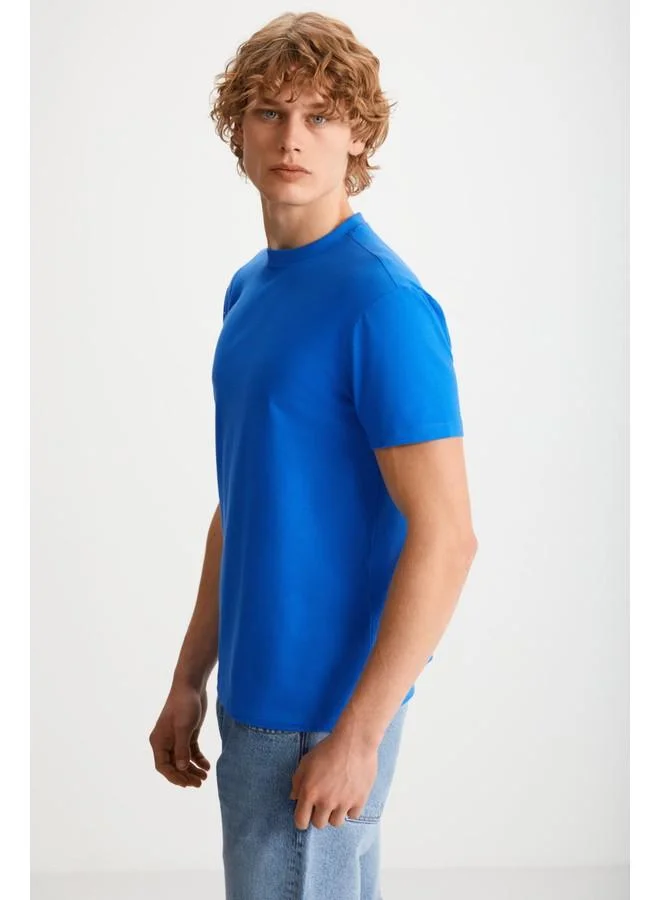 GRIMELANGE Grimelange Tiago Men's Sax Blue T-Shirt