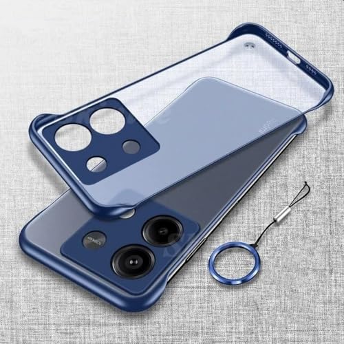 REALCASE Redmi Note 13 Pro 5G Back Cover Case | Stylish Frameless Matte Hard Skin | Soft TPU Shock Proof Bumper Back Cover Case for Redmi Note 13 Pro 5G (Blue) - Image 3