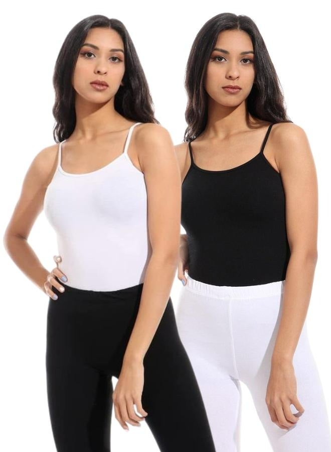 COTTONIL Pack of 2 Thin Strap Camisoles Cotton Body Top  - Image 1