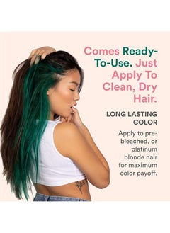INH Semi Permanent Hair Color Emerald, Color Depositing Conditioner, Temporary Hair Dye, Tint Conditioning Hair Mask, Safe, Green Hair Dye - 6oz  - Image 2