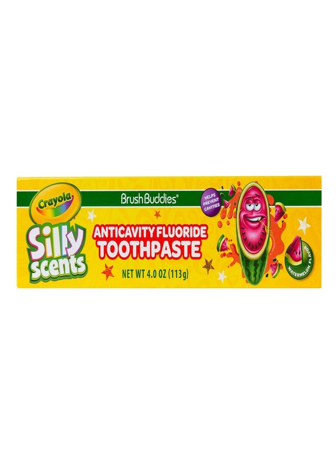 Brush Buddies Crayola Silly Scents Flavored Kids Toothpaste With Fluoride, Anticavity, for Ages 2+, Watermelon Flavor - Image 1