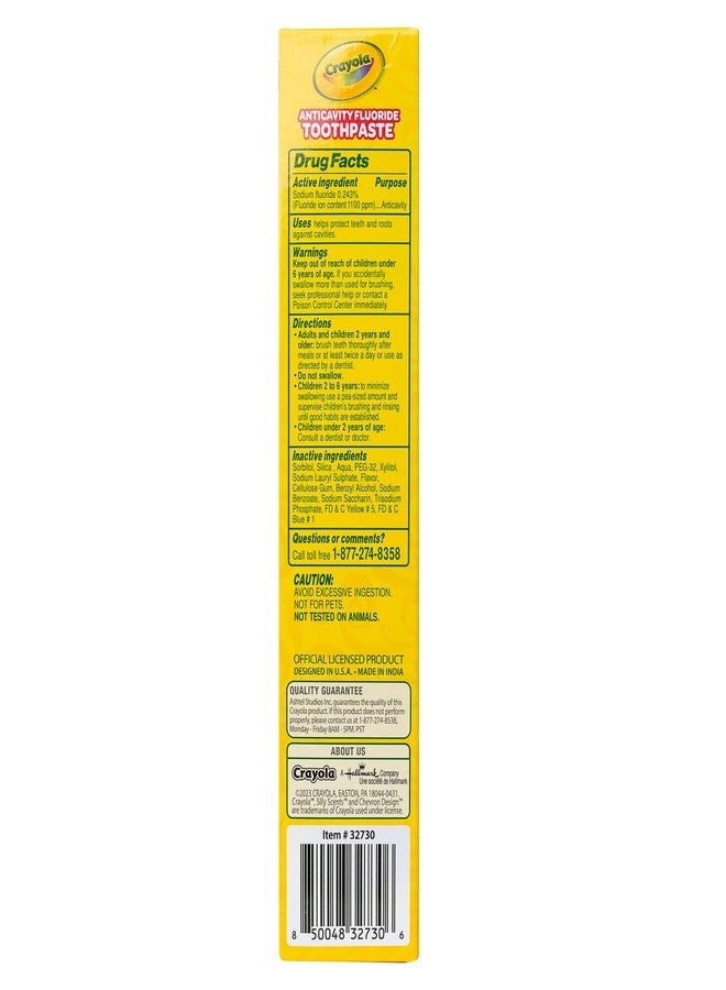 Brush Buddies Crayola Silly Scents Flavored Kids Toothpaste With Fluoride, Anticavity, for Ages 2+, Watermelon Flavor - Image 3