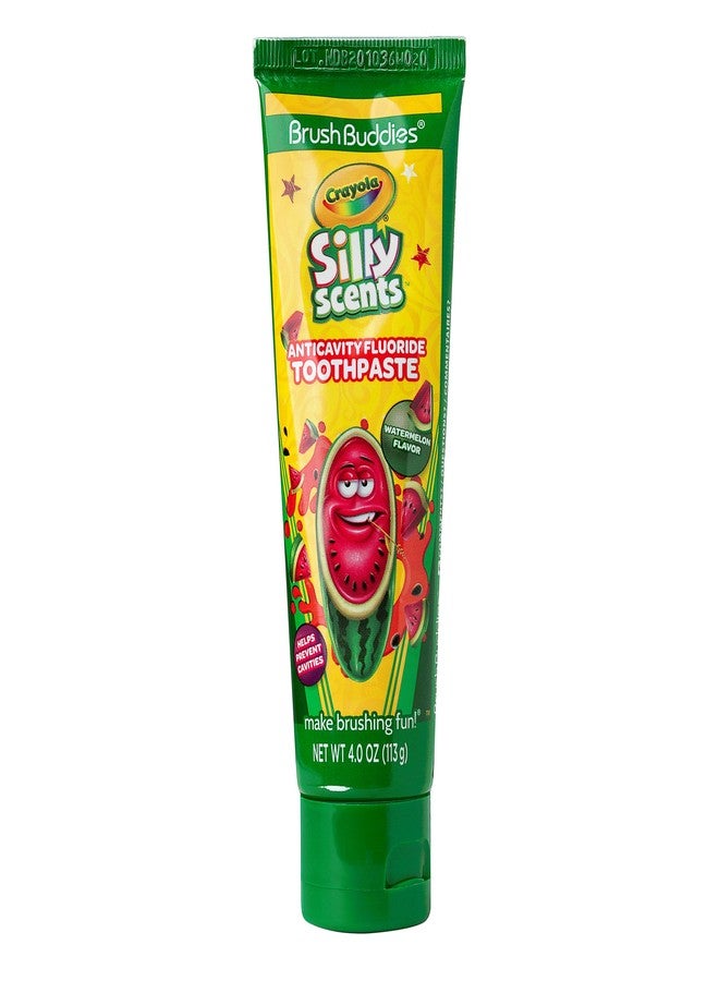 Brush Buddies Crayola Silly Scents Flavored Kids Toothpaste With Fluoride, Anticavity, for Ages 2+, Watermelon Flavor - Image 4