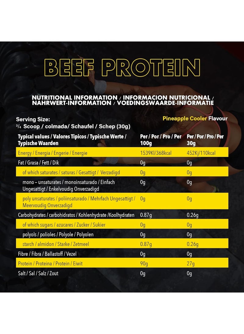 NXT Nutrition Beef Protein Isolate - Pineapple - (540g) - Image 2