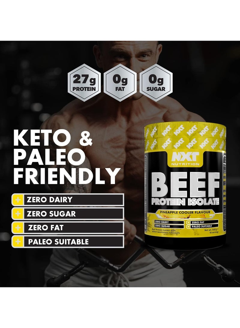 NXT Nutrition Beef Protein Isolate - Pineapple - (540g) - Image 4