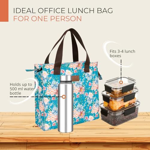 HAMELIN Lunch Bag for Office | Leakproof Tiffin Box Bag for Office, School & Travel | Lunch Box Bags for Men, Women & Kids | Stylish Lunch Bags for Boys & Girls|Tiffin Bag for Travel | Indian Summer - Image 4