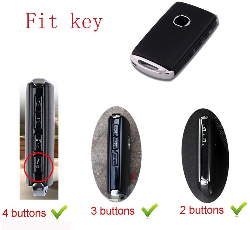 Tukellen for Mazda Key Fob Cover 360 Degree Full Protection Key Case Key Shell Compatible with 2019-2025 Mazda 3, Mazda 3 Hatchback, 2020-2025 Mazda CX-5, CX-30, CX-9-Red - Image 2