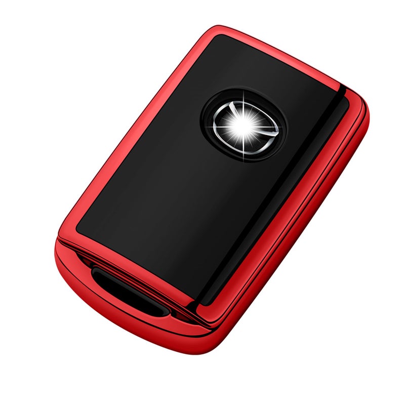 Tukellen for Mazda Key Fob Cover 360 Degree Full Protection Key Case Key Shell Compatible with 2019-2025 Mazda 3, Mazda 3 Hatchback, 2020-2025 Mazda CX-5, CX-30, CX-9-Red - Image 1