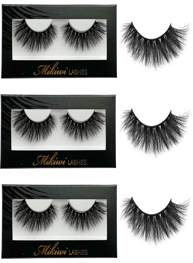 mikiwi Real Mink Lashes Mikiwi Eyelashes, 5D Mink Eyelashes, Super Fluffy Long Dramatic Eyelashes, Thick HandMade Full Strip Lashes, Cruelty-Free Lash 18-20MM 3D Mink Lashes - Image 2