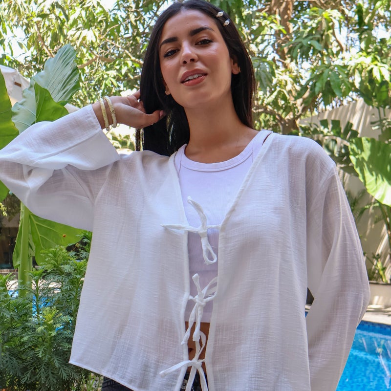 Pavo Sarah White Blouse - Image 2