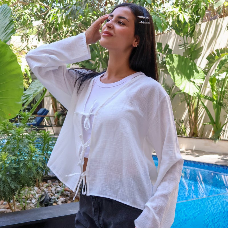 Pavo Sarah White Blouse - Image 3