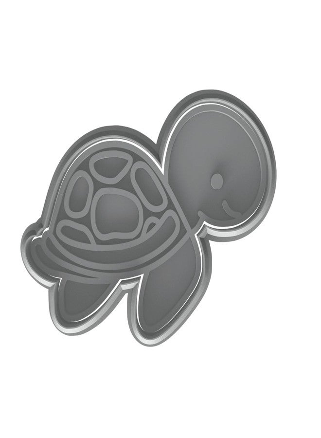 Mighty Gadget Baby Cartoon Turtle Cookie Cutter & Stamp - 4x2.8" Cute Design for everyone' Parties (Random Color) - Image 2