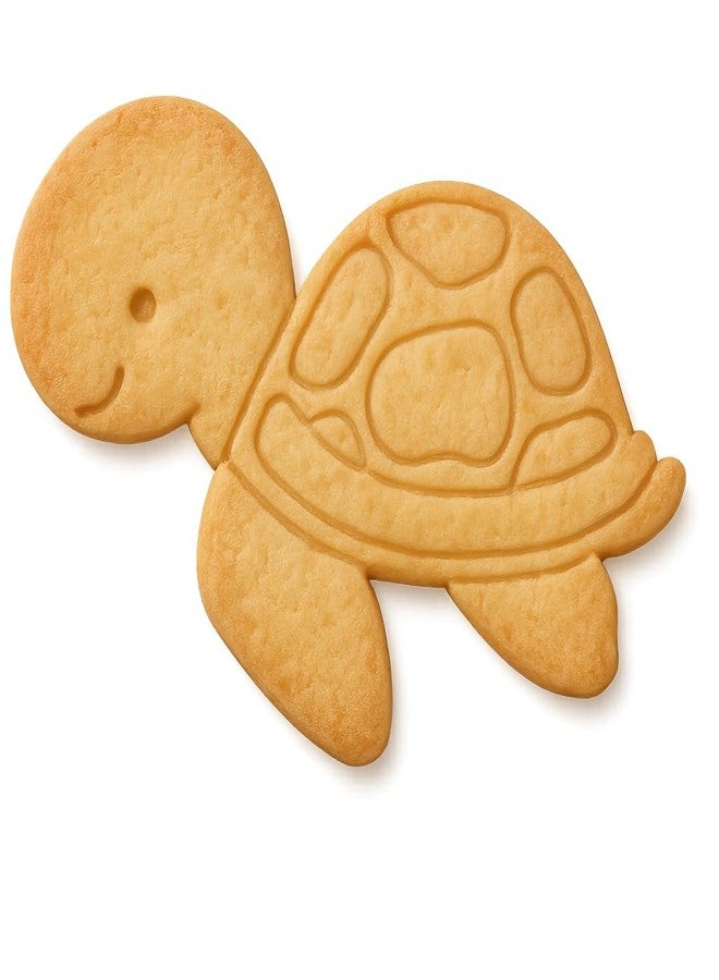 Mighty Gadget Baby Cartoon Turtle Cookie Cutter & Stamp - 4x2.8" Cute Design for everyone' Parties (Random Color) - Image 1
