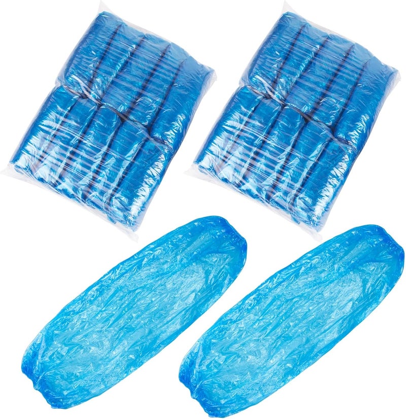 AUEAR , 100 Pcs Disposable Arm Sleeves Covers Protectors Waterproof Oversleeves with Elastic End for Arm Protection - Image 1