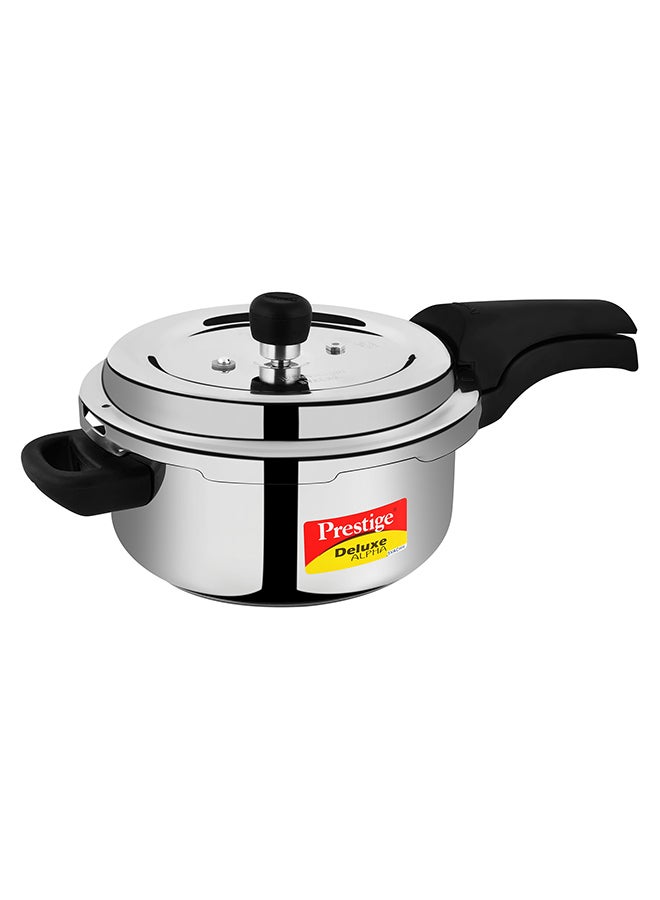 Prestige Svachh Deluxe Alpha Stainless Steel  Pressure Cooker Silver 3Liters - Image 2