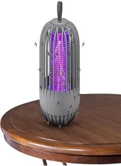 Mosquito Killer Lamp, 2-in-1 USB Mosquito Trap Lamp & Night Light | 360° Photocatalyst Anti-Mosquito Lamp with 365nm Light Wave, 5W, Silent & Efficient (Grey)