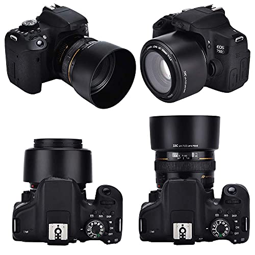 JJC Reversible Bayonet Lens Hood Shade for Canon EF 50mm F14 USM Lens Replaces Canon ES71II Blocks Stray Light NonGlare Matte Finish Compact Storage - Image 3