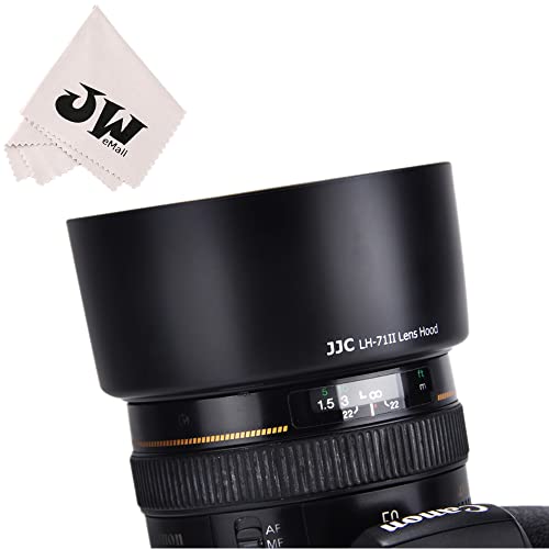 JJC Reversible Bayonet Lens Hood Shade for Canon EF 50mm F14 USM Lens Replaces Canon ES71II Blocks Stray Light NonGlare Matte Finish Compact Storage - Image 1