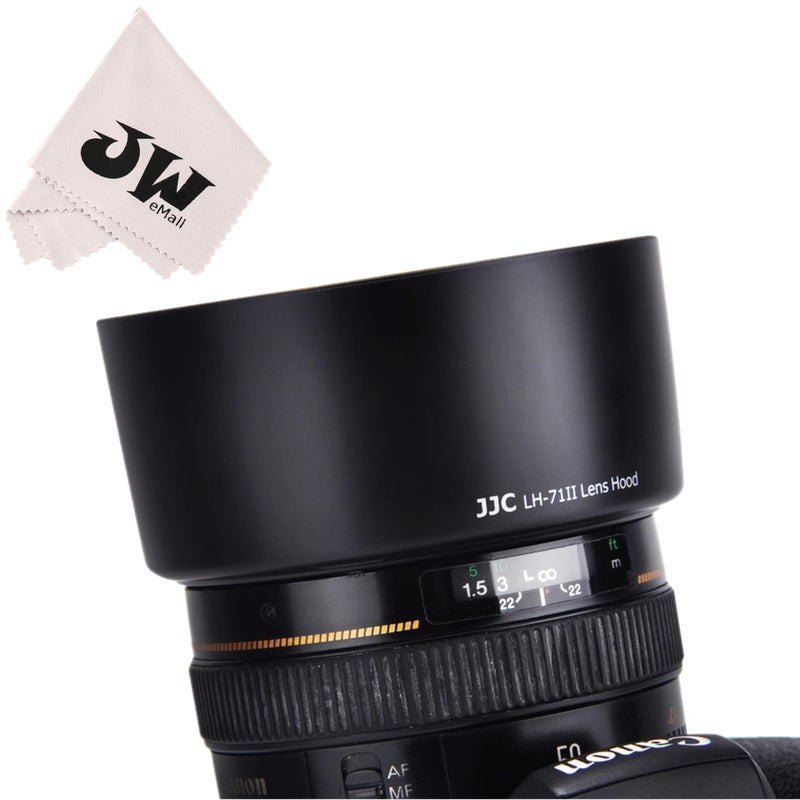 JJC Reversible Bayonet Lens Hood Shade for Canon EF 50mm F14 USM Lens Replaces Canon ES71II Blocks Stray Light NonGlare Matte Finish Compact Storage - Image 2