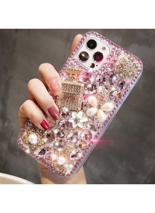 Full Diamond Perfum Bottle Phone Case For Iphone16pro For Iphone15pro Set With Rhinestone 14 Luxury 13 Protective Case-Color:Pink Perfume Bottle-Applicable Model:For Iphone13mini - pzsku/Z19DB87BA53AC548D3DCAZ/45/1744780760/22551a47-1002-434f-86ca-3db0ca090f0d