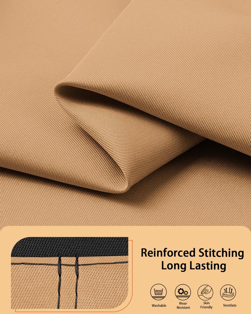 Slohif Reversible Server Apron 6 Pockets - Waist Apron for Waitress Women Khaki Half Serving Short Apron for Waiter Bistro Bar Restaurant Kitchen Accessories - Image 4