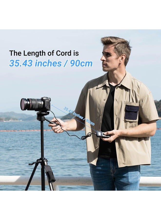 JJC TC-80N3 Intervalometer Timer Remote Shutter Release Time Laspe for Canon EOS R1 R5 Mark II R3 5D Mark IV III II 6D Mark II 7D Mark II 5DsR 1Dx Mark III II 1Ds Mark III 50D 40D & More Canon Cameras - Image 5