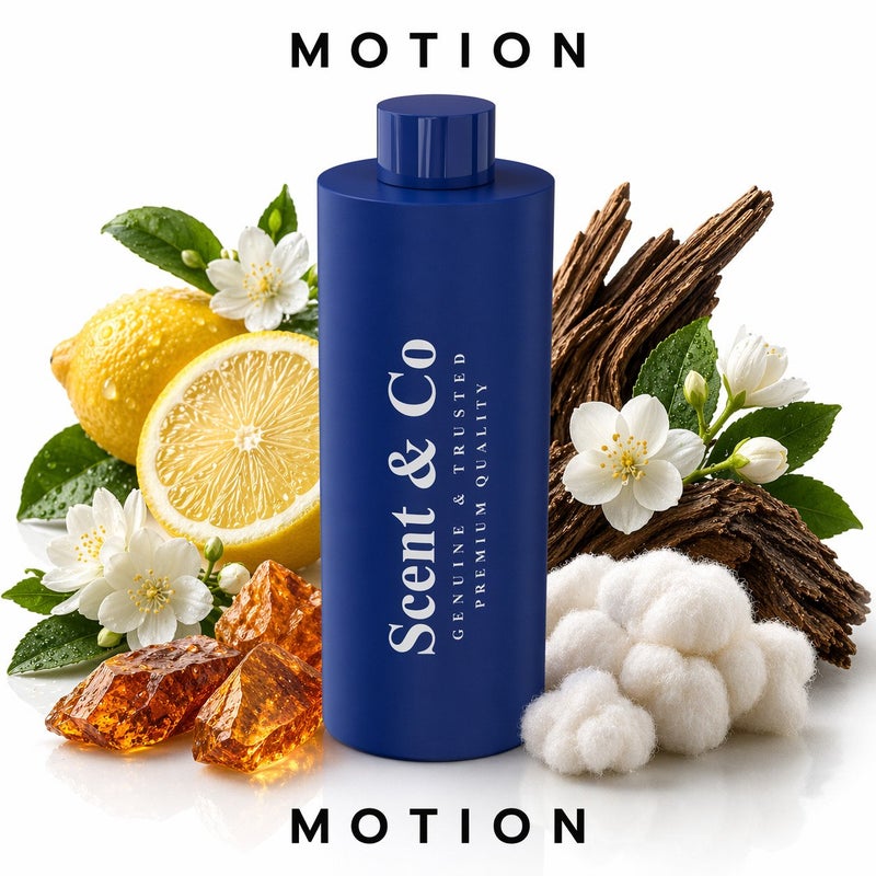 Scent & Co MOTION Aroma Oil Diffuser 500ML Breeze of Joy, UK-Crafted, UAE-Made IFRA Certified Pet Friendly Floral Scent with Lemon, Jasmine, Amberwood, Musk & Patchouli for Home & Gym - Image 1