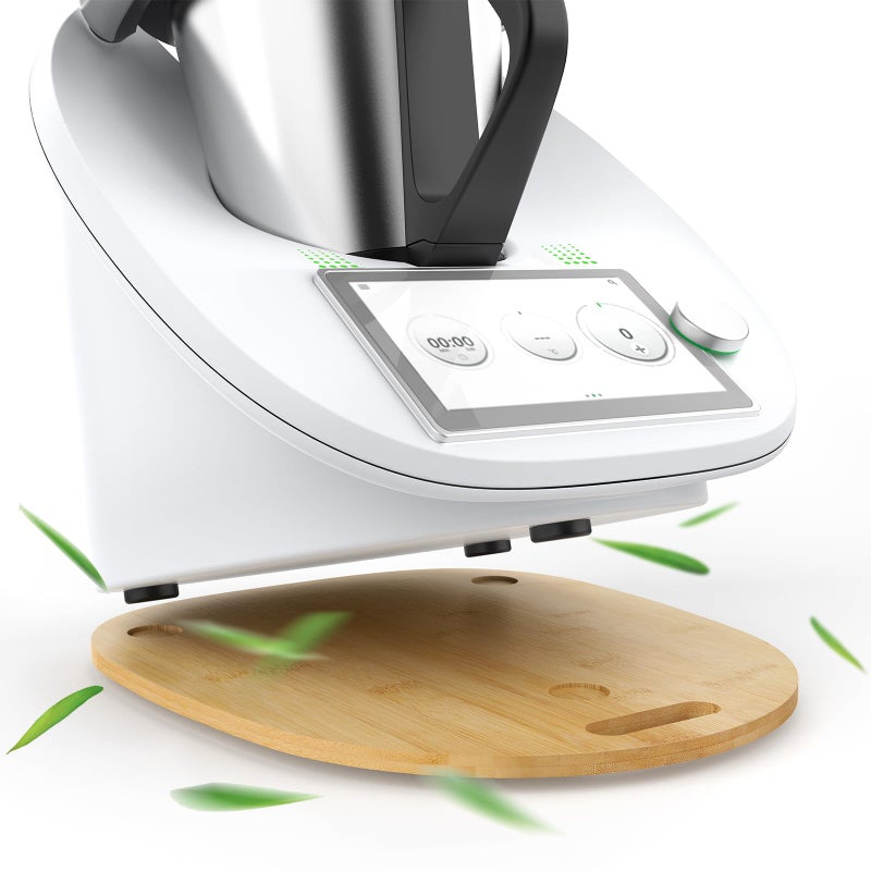 Siegvoll لوح انزلاقي Siegvoll لآلة Thermomix TM6 TM5 مصنوع من الخيزران لوح متحرك سريع لآلة Thermomix Vorwerk ملحقات معالج الطعام لآلة Thermomix TM6 TM5 من الخيزران