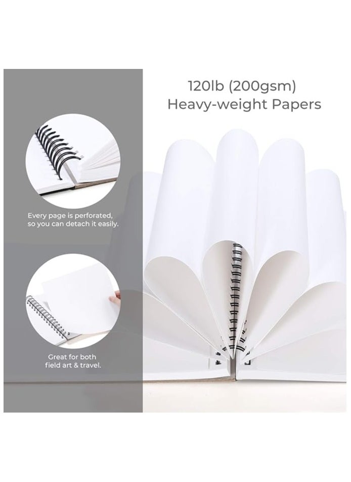 Generic - Marker Pad 60 Sheets/120 s, Art Sketchbook 8.9x8.3 Inch, Portable Drawing Papers(120LB/200GSM), Spiral Bound Sketch Drawing Book for All Markers - Image 1