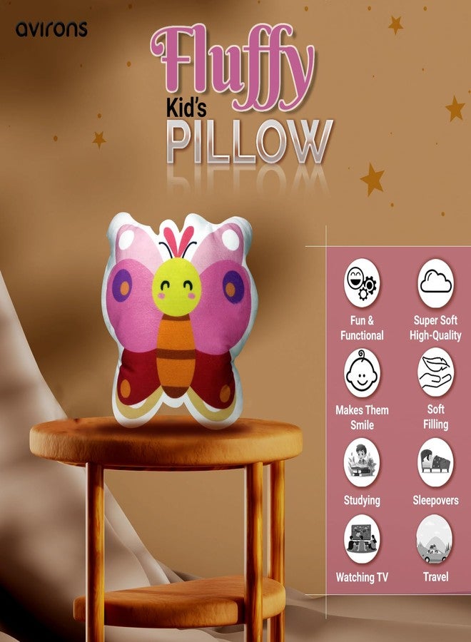 Avirons Adorable Butterfly Pillow - Cozy and Playful! Ideal for Kids, This Soft Pillow Brings Color and Comfort to naps, Play, and Cuddles. - Image 3