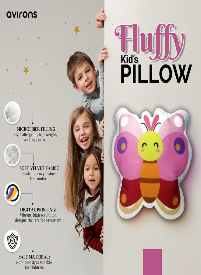 Avirons Adorable Butterfly Pillow - Cozy and Playful! Ideal for Kids, This Soft Pillow Brings Color and Comfort to naps, Play, and Cuddles. - Image 4