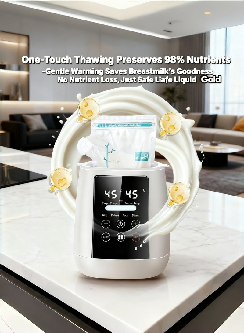 EzzySo Bottle Warmer 3-in-1 Sterilizer and Food Warmer Mode Auto Shut-Off BPA Free 48H Keep Warm Ideal Baby Gift for Newborns - Image 4