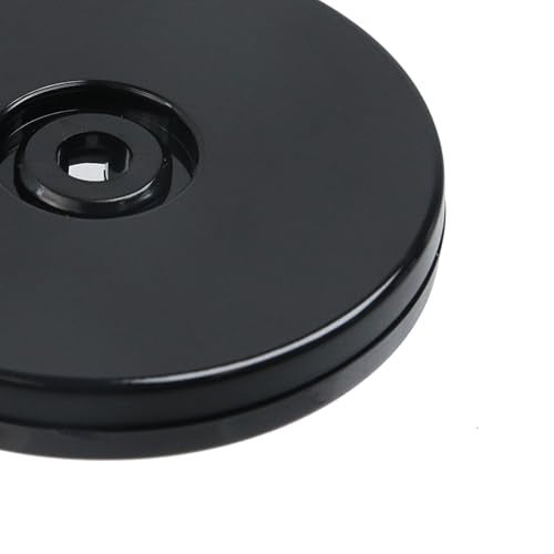 Geesatis 4 Pcs Acrylic Lazy Susan 3 inch Rotating Turntable Organizer Bearings Round Swivel Plate for Spice Rack Table Cake Kitchen Pantry, Black - Image 4