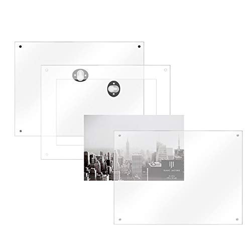 Isaac Jacobs 4x6 Wall-Mountable Clear Acrylic Picture Frame, Magnetic Photo Frame, Made for Gallery Display, Wall Space, Wall Décor, Art, Home or Office - Image 3