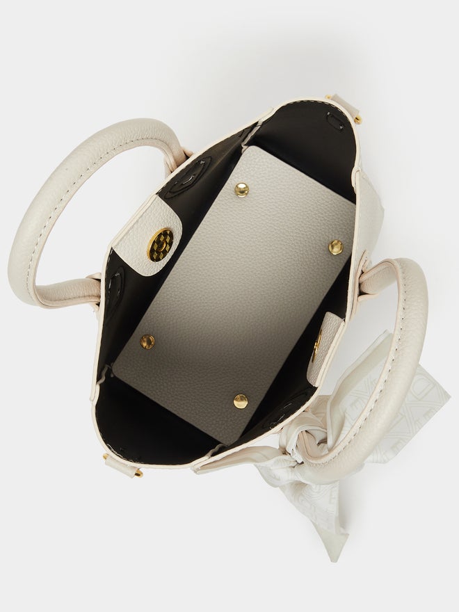 Styli Styli Printed Scarf Detail Shoulder Bag with Pouch  - Image 4